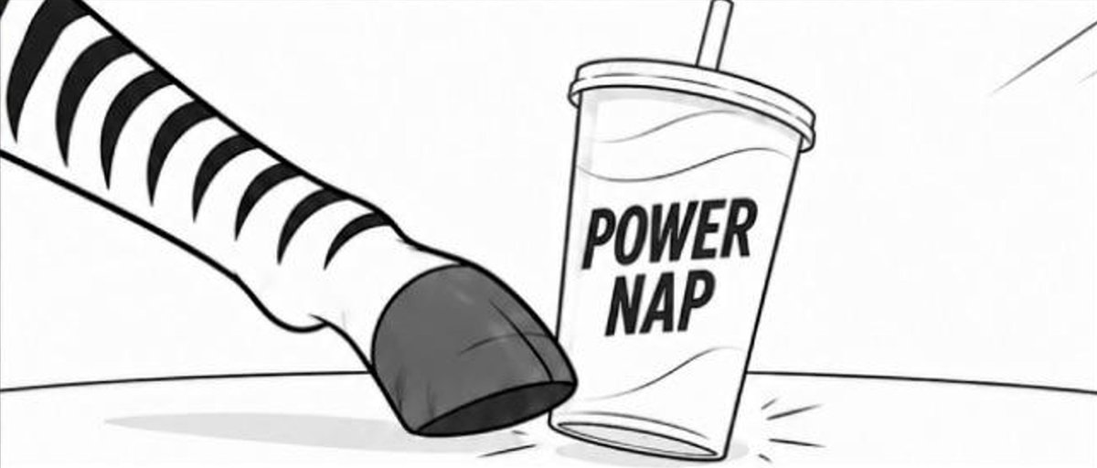 The zebra slides her a Power Nap.